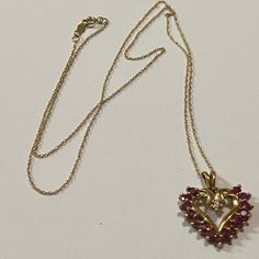 10k Yellow Gold Garnet Heart Necklace 18" Garnet Heart Necklace, Garnet Heart, Gold Yellow, Heart Necklace, Womens Jewelry Necklace, Garnet, Jewelry Necklaces, Yellow Gold, Womens Sizes