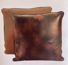 This versatile euro sham features rich faux leather and faux leather piping, with a faux suede reverse, and is a great way to give a bedding set a finished look. Coordinates with many of our lodge and western collections. Hidden zipper closure. Insert not included.  Color: Brown Faux Suede/Leather   Measurement: 27" x 27" (euro)   Dry clean only   Material: 100% polyester Includes: (1) Pillow Cover Euro Sham, Euro Shams, Things To Buy, Vintage Decor, Bedding Set, Piping, Faux Suede, Suede Leather, Cool Things To Buy