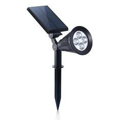 Solar Powered Spot Lights Outdoor Waterproof Landscape LED Spotlights Bright Security Lighting 400LM IP65 6-9h Working Time Black Security Lighting, Spot Lights, Battery Operated Lights, Lights Outdoor, Led Spotlight, Security Lights, Home Decor Lights, Outdoor Solar, Solar Powered