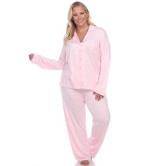 Stay comfy and stylish with this plus size women's streetwear polka dot pajama set. featuring a long sleeve design and a flattering fit, this pajama set is perfect for lounging around the house. create your own unique look and make your nights cozy with this set. Matching Pajama Set, Matching Pajama, Plus Size Pajamas, Cute Pajamas, Matching Pajamas, Sleepwear & Loungewear, White Mark, Pajama Bottoms, Long Sleeve Pyjamas