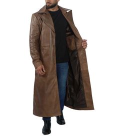 Real Leather Trench Coat For Men | Go-To Winter Outerwear
Embrace winter in style with the Men’s Full-Length Brown Leather Trench Coat, designed for maximum warmth and timeless elegance. This coat provides superior protection against the cold while enhancing your look with its classic trench silhouette. Crafted for durability and comfort, it’s perfect for staying sharp and cozy throughout the colder months.



FAQs

	
		
			
			How long will a real leather coat last?
		
		
			
It is one of the m Classic Long Outerwear With Double Button Closure, Luxury Brown Outerwear With Double Button Closure, Long Brown Outerwear With Button Closure, Brown Long Outerwear With Button Closure, Business Long Brown Coat, Business Long Outerwear With Button Closure, Luxury Long Coat With Button Closure, Luxury Brown Pea Coat For Business, Luxury Brown Long Coat