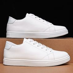 Category:Sneakers; Upper Materials:Faux Leather; Embellishment:Splicing; Season:Spring,Fall; Gender:Men's,Women; Size Suggestion:standard size, select your usual size; Activity:Walking; Toe Shape:Round Toe; Style:Casual; Outsole Materials:Rubber; Occasion:Daily; Closure Type:Lace-up; Function:Comfortable; Pattern:Solid Colored; Listing Date:09/21/2023; 2024 Trends:White Shoes; Foot Length:null; Foot Width:null; Size chart date source:Provided by Supplier.; US Size:null; UK Size:14.5; EU Size:50 Shoes Walking, White Shoes Sneakers, White Sneakers Women, 2024 Trends, Women Sneakers, Sneakers Online, Fall 2024, White Shoes, 2023 2024