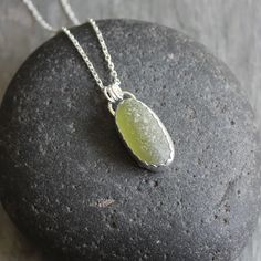 Olive Green Sea Glass Necklace – AccentYourself Natural Stone Necklaces With Recycled Glass For Gifts, Natural Stones Necklace With Recycled Glass For Gifts, Gift Necklaces With Natural Stones And Recycled Glass, Elegant Handmade Sea Glass Necklace, Minimalist Recycled Glass Necklaces For Gifts, Silver Recycled Glass Necklace For Gift, Nickel-free Recycled Glass Necklace As A Gift, Nickel Free Recycled Glass Necklace Gift, Nickel-free Recycled Glass Necklace For Gift