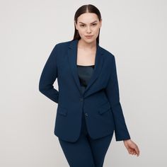 Feeling vibrant? This women's blue suit jacket emits a touch more energy than its navy sister. Designed for women, it is as flattering as it is bold. You will stand out in our blue blazer and be confident in many special moments. Suit Jacket For Women, Navy Sister, Royal Blue Blazer, Blue Blazer Women, Royal Blue Blazers, Royal Blue Suit, Blue Suit Jacket, Wedding Guest Style, Suit Jackets For Women