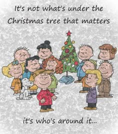 a christmas card with the words it's not what's under the christmas tree that matters