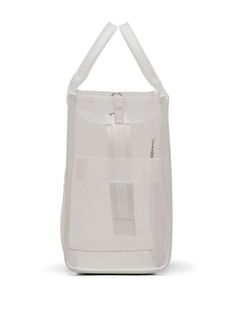 Marc Jacobs The Medium Mesh Tote Bag - Farfetch White Sporty Shoulder Bag With Zipper Closure, Practical White Shoulder Bag With Zipper Closure, White Sporty Shoulder Bag With Zipper, Sporty White Shoulder Bag With Zipper Closure, Practical White Bag With Zipper Closure, Practical White Nylon Bags, Sporty White Nylon Shoulder Bag, White Nylon Bags With Double Handle, White Nylon Bags With Zipper Pocket