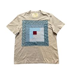 Unisex quilt patch T-shirt  Cotton T shirt size large  Thrifted quilt patch Graphic Tee T-shirt With Patchwork, Casual Cotton Patchwork T-shirt, Casual Short Sleeve Tops With Patches, Crew Neck Cotton T-shirt With Patchwork, Cotton Graphic Tee With Patchwork, Cotton Patchwork Graphic Tee T-shirt, Graphic Tee T-shirt With Patchwork Short Sleeve, Graphic Tee With Patchwork Short Sleeve, Casual Cotton T-shirt With Embroidered Patch