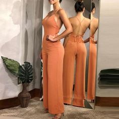 Nukty Sling Backless Slim Waist Women Jumpsuits Sleeveless Wide Leg Pant Solid Elegant Female Jumpsuit Summer Party Lady Rompers