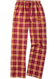 Catch some Zs and dream about the Cyclones in these comfy Iowa State Cyclones Red Sleep Pants. Whether you're lounging around watching the big game or catching up on some homework, these Cyclones Classic Lounge Pants will keep you relaxed and comfortable. These Sleep Pants feature a screen print of Iowa State name down left leg. Perfect fit for casual days, Flannel, Screen print, Drawstring, 100% Double Brushed Cotton flannel Kappa Alpha Order, Fraternity Letters, Frat House, Flannel Pj Pants, Flannel Pajama Pants, Fraternity Apparel, Womens Pajamas Pants, Flannel Pants, Greek Clothing