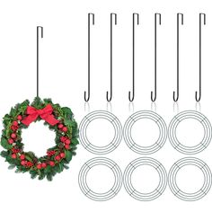 PRICES MAY VARY. Package contains: you will receive 6 pieces of Christmas wire wreath frames, each frame is paired with 1 piece of metal hook, the sufficient quantity is enough for you to use and replace in daily life, meeting your various decorative requirements Sturdy and strong: the dark green round wreath ring is made of metal, the material is sturdy in quality and solid in structure, so you can use it for a long time without bending or deforming easily, with smooth surface, the wreath ring Christmas Wire Wreath, Christmas Diy Crafts, Wreath Ring, Wreath Hangers, Wreath Frames, Wreath Rings, Metal Wreath Frame, Wire Wreath Forms, Christmas Wreaths & Garlands