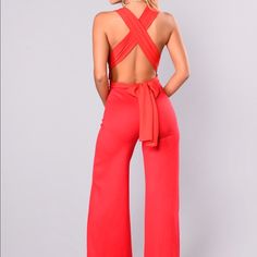 Red Jumpsuit From Fashion Nova, Just A Little Too Short For Me...Brand New With Tags Only Tried On Red Sleeveless Jumpsuits And Rompers, Red Solid Color Jumpsuits And Rompers For Summer, Red Jumpsuits And Rompers For Summer, Red Party Jumpsuits And Rompers, Red Solid Color Jumpsuits And Rompers For Spring, Red Solid Color Jumpsuits And Rompers For Night Out, Red Solid Color Jumpsuit For Night Out, Chic Red Backless Jumpsuits And Rompers, Red Backless Jumpsuits And Rompers For Spring