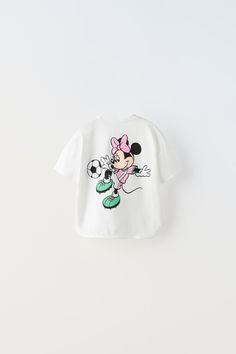 MINNIE SPORTY ©DISNEY T-SHIRT - Pastel pink | ZARA United States Kids Disney Shirts, Diy Disney Shirts, Disney Print, Disney T Shirt, Summer Baby Clothes, Disney T, Rose Pastel, Disney Diy, Zara Kids