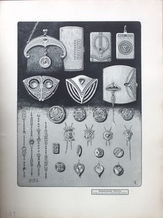 an old book with many different items on it