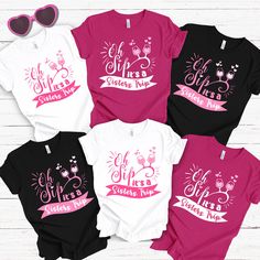 Thank you for visiting this listing!  Are you planning a sisters trip with your besties? Whether it's a weekend getaway, a cruise vacation, or a road trip adventure, you'll want to wear these funny sister vacay tees that show off your sisterhood. These cute sister trip tops are the perfect way to celebrate your bond and make memories that last a lifetime.  Please note: The listing is for ONE (1) adult unisex t-shirt. * 100% combed and ring-spun cotton  * Fabric weight: 4.2 oz/yd² (142 g/m²) * Pre-shrunk fabric * Side-seamed construction * Shoulder-to-shoulder taping --- HOW TO ORDER --- 1. Select the Color that you prefer for the shirt. 2. Select the Size that you require. 3. Click the "Add To Cart' Button - If ordering multiples you will need to repeat steps 1-3, clicking on the thumbnail Matching Sister Shirts, Sisters Trip, Sister Trip, Funny Sister, Cute Sister, Matching Sisters, Sisters Funny, Sister Tshirts, Road Trip Adventure