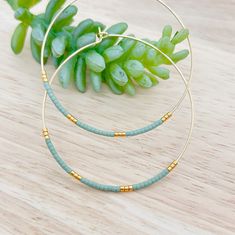 Violet Hoop Earring Boho Earring Bead Hoop Earrings Dangle - Etsy Bohemian Gold Beaded Hoop Earrings, Green Hoop Earrings With Dangling Beads, Handmade Small Green Hoop Earrings, Everyday Hoop Earrings With Tiny Beads, Green Bohemian Beaded Hoop Earrings, Small Bohemian 14k Gold Filled Hoop Earrings, Green Tiny Beads Small Hoop Jewelry, Green Dangle Hoop Earrings With Tiny Beads, Green Small Hoop Earrings With Tiny Beads