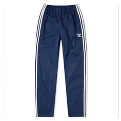 Brand New Adidas Nave 3 Strips Trefoil Woven Track Pants. These Are 100% Cotton And Feel Like Khakis Than Trainer Pants. Adidas Casual Tapered Leg Pants, Casual Straight Leg Pants With Three Stripes, Casual Navy Adidas Bottoms, Adidas Cotton Straight Leg Pants, Adidas Navy Cotton Bottoms, Casual Navy Adidas Pants, Navy Adidas Sporty Pants, Adidas Navy Sporty Pants, Casual Navy Pants With Three Stripes