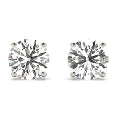 Sparkle and shine with our U Setting Four Prong Diamond Stud Earrings! These earrings feature stunning lab grown diamonds, providing the same brilliance and clarity as natural diamonds. The round stone design adds a classic touch, perfect for any occasion. Elevate your jewelry collection with these dazzling earrings. IGI certificates are provided for earrings with a total carat weight of 2.00 and above Luxury Round Diamond White Earrings, White Platinum Round Diamond Earrings, White Round Diamond Earrings, Dazzling Brilliant Cut Diamond Earrings, Formal Brilliant Cut Diamond White Earrings, Classic White Brilliant Cut Diamond Earrings, 14k White Gold Brilliant Cut Earrings For Anniversary, Formal Brilliant Cut Cubic Zirconia Diamond Earrings, Timeless Platinum Diamond Earrings With Brilliant Cut