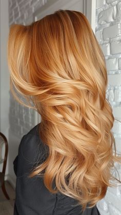 Blonde Airtouch Hair, Ginger Hair Color With Blonde Highlights, Shade Hairstyle, Copper Highlights On Blonde Hair, Copper Blonde Hair Balayage, Red Roots Blonde Hair, Take Care Of Wavy Hair, Blonde And Copper, Undercut Ponytail