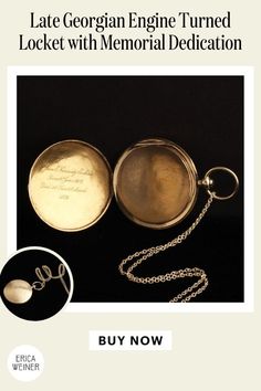 The patterning on this pocket watch-shaped late Georgian locket is called "engine-turned." Engine turning involves using something called a rose lathe to create either a geometric or floral pattern on metal. This locket features crisp patterning on both sides. The interior is engraved with the memorial dedication. King George I, Georgian Ring, Marquise Cut Diamond, Colored Gems, Marquise Diamond, Lathe