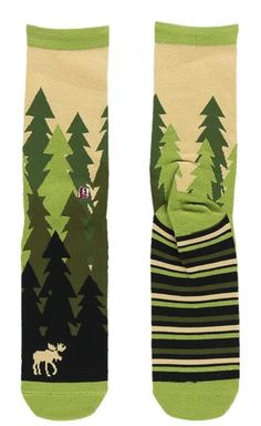 Forest crew socks Green Winter Socks, Comfortable Green Winter Socks, Comfortable Green Socks For Outdoor, Green Socks For Outdoor Winter Activities, Green Cotton Winter Socks, Casual Green Knee-high Socks, Multicolor Cotton Socks For Fall, Casual Multicolor Knee-high Socks For Winter, Casual Multicolor Knee-high Winter Socks