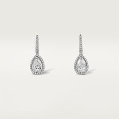 Earrings Cartier, Graff Jewelry, Cartier Earrings, Pear Cut Diamond, Women Diamond, Pear Shaped Diamond, Brilliant Cut Diamond, Pave Diamonds, Pear Shaped