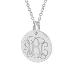 *Disc Circle Size : 1/2 Inch (1.2 cm) X 1/2 Inch (1.2 cm). *Pendant Thickness : 0.9 mm *3 Initials Monogram Letters. *Premium high end quality fine solid sterling silver with high polished finish and deeply engraved your name by laser machine, this pendant cut out by latest technology laser machine, top quality guaranteed. *Made in USA, ships from Los Angeles CA, USA. *Offer 1 year free warranty and from the date of you receive, you have 14 days to evaluate your purchase, and if you are not 100% Classic Silver Engraved Charm Necklace, Classic Silver Engraved Charm Necklaces, Silver Monogram Medallion Necklace, Classic Engraved Round Pendant Charm Necklace, Silver Laser Engraved Charm Necklace For Personalized Gift, Silver Medallion Necklace With Monogram, Silver Charm Necklace With Laser Engraved Round Pendant, Silver Engraved Round Disc Charm Necklaces, Silver Round Charm Necklace With Laser Engraving