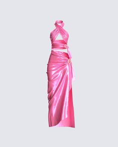 Alaina Pink Satin Maxi Dress Pink Designer Dresses, White Corset Dress, Future Of Fashion, Red Mini Skirt, Welcome To The Future, Mesh Maxi Dress, No Waste, Satin Maxi, Satin Maxi Dress