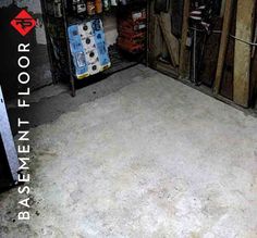 the basement floor is dirty and needs to be cleaned or put in place for repair