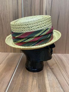 "Vintage men's Robert Kirk Ltd. San Francisco straw brimmed fedora hat size 6 7/8.  Ribbon around, excellent condition.   Please, check carefully the measurements, photos and description of the article before buying it, we do not accept changes or returns. 21\" Inside band circumference  1 3/4\" Brim  4\" Height  We ship hats in a box, not a bag.  We take great care in packaging every item to ensure safe shipment to you.  International buyers: Please ask for the shipping rates speciality for your country." Kentucky Derby Top Hat With Short Brim, Short Brim Top Hat For Kentucky Derby, Vintage Fedora For Kentucky Derby With Flat Bill, Retro Flat Bill Hat For Beach, Vintage Flat Bill Hat For Kentucky Derby, Adjustable Flat Bill Straw Hat For Kentucky Derby, Casual Top Hat With Short Brim For Kentucky Derby, Retro Flat Brim Fedora For Kentucky Derby, Vintage Straw Fedora With Curved Brim