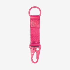 Keychain Clip - Magenta - Thread® Trendy Rectangular Keychain With Key Clip, Trendy Travel Keychains With Key Clip, Trendy Pink Keychain For Everyday Use, Trendy Pink Everyday Keychains, Modern Keychain With Key Clip, Pink Keychain With Key Clip For Everyday Use, Thread Keychain, Thread Wallets, Tote Bag Organizer