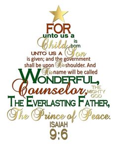 a christmas tree with the words for children in gold and green, on a white background