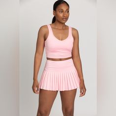 Baby Pink Pleated Tennis Skirt !! This Color Is Sold Out!! 85% Poly, 15% Spandex Sweat-Wicking Material Built-In-Shorts & Inside Pocket Brand New Just Took Out Of Bag For Pictures Fitted Pink Tennis Skirt With Built-in Shorts, Stretch Pleated Workout Bottoms, Pink Sports Skirt With Built-in Shorts, Fitted Pleated Tennis Skirt For Workout, Fitted Lined Mini Skirt For Workout, Pleated Stretch Skort For Workout, Sporty Pink Mini Skirt For Sports, Pleated Stretch Workout Skort, Stretch Pleated Workout Skort