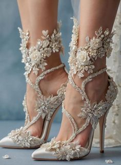 Heels Design, Beautiful Wedding Shoes, Pleaser Heels, Jeans With Heels