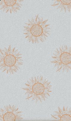 an orange sun pattern on a white background