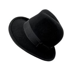 Black fedora hat with high crown. The height of this fedora offers a more cowboy and daring style than the usual fedoras, providing a very interesting elegance.You can choice between wool felt or rabbit fur felt with an elegant suede finish. Adorned with a black grosgrain ribbon of 4 centimeters wide.Elegant fedora for man and woman.The measurements in centimeters are 32 x 29. Crown heigh 13. Brim length 7. (These measurements may vary slightly depending on the size of the hat)For its elaboratio Wool Wide Brim Boater Hat For Winter, Wide Brim Wool Boater Hat For Winter, Winter Wool Wide Brim Boater Hat, Winter Wool Boater Hat With Wide Brim, Solid Wide Brim Fur Felt Hat, Solid Color Wide Brim Fur Felt Hat, Formal Wool Felt Hat For Winter, Fitted Wool Hat Bands For Winter, Wool Hat Bands For Winter