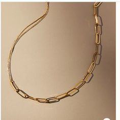 See Photos Anthropologie Jewelry, Chain Link Necklace, Link Necklace, Chain Link, See Photo, Womens Jewelry Necklace, Lobster Clasp, New Color, Anthropologie