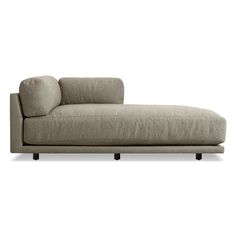 a beige chaise lounger on a white background