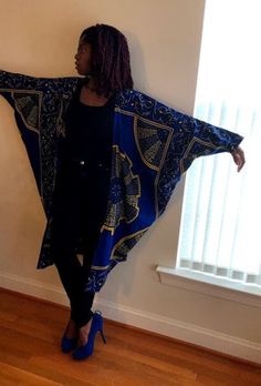 Make a statement with this Oversized duster Jacket this season 100% cotton. High Quality African print Hand wash or use the gentle cycle, cold water/luke warm. Air dry or low heat. Warm/medium iron. Click here for more selections: https://2fashionbydesign.etsy.com Fall Cotton Cape Outerwear, Long Blue Cotton Outerwear, Blue Long Cotton Outerwear, Bohemian Blue Cape Outerwear, Bohemian Blue Cape-style Outerwear, Oversized Cotton Outerwear With Kimono Sleeves, Blue Casual Kimono For Winter, Casual Blue Kimono For Winter, Oversized Printed Outerwear With Kimono Sleeves