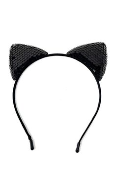 Black Sequin Cat Ears  Perfect for dressing up for Halloween or fancy dress  The hairband adjusts to fit most head sizes from young children to adults Please get in touch if you have any questions Black Costume Accessories With Ears For Costume Party, Black Ears Costume Accessories For Costume Party, Black Costume Party Accessories With Ears, Black Adjustable Hair Accessories With Animal Ears, Adjustable Black Hair Accessories With Ears, Black Cat Design Costume Accessories, Black Cat Design Costume Accessories For Cosplay, Novelty Party Hair Accessories With Animal Ears, Novelty Party Hair Accessories With Ears