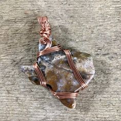 Natural Jasper Pendant . Handcrafted As A Hobby Of Mine. Wire Wrapped In Copper Wire. Every Piece Is Unique. This Is Pendant Only No Chain. Wire Wrapped Rocks, Wrapping Rocks, Wire Wrap Stones, Texas Necklace, Rock Jewelry, Wire Wrapping Stones, Store Ideas, Weird Shapes, Jasper Pendant