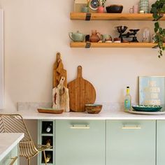 the kitchen is clean and ready to be used as a place for cooking or eating