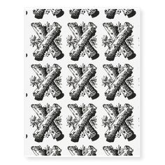 a black and white pattern with the letter x in it's uppercases