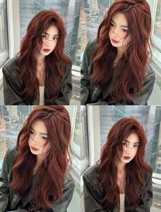 Neutral Skin Tone Hair Color, Dark Autumn Hair Color, Mom Cut, Korean Hair Color, Red Hair Inspo, Brown Hair Looks, Candy Hair, Ginger Hair Color