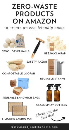 the zero waste products on amazon are great for cleaning and dispensing them