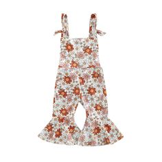 PRICES MAY VARY. Material: toddler girl floral overalls, baby girl bell bottom romper, straps suspender overalls, baby girl floral bell bottom jumpsuit, cotton blend, comfortable and skin-friendly, stretchy, can be hand washed and machine washed Style: daisy print jumpsuit, wide leg jumpsuit overalls, toddler baby girl sleeveless halter jumpsuit, flare pants jumpsuit for girls, ruffled sleeveless romper, zipper jumpsuit, floral printed,baby girl floral overalls, floral romper, toddler romper, su Flower Print Jumpsuit, Bell Bottom Jumpsuits, Jumpsuit Fall, Flare Jumpsuit, Toddler Romper, First Birthday Outfits