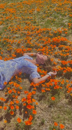 A blue dress laying down in a field of flowers for field pictures. Field Senior Pictures, Meadow Photography, The Language Of Flowers, Spring Photoshoot, Flower Photoshoot, Diy Home Decor Ideas, Grass Field, Photography Challenge, Outdoor Photoshoot