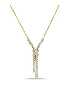 in stock Macy's Gold Necklaces For Wedding, Macy's Gold Cubic Zirconia Jewelry, Formal Cubic Zirconia Necklace From Macy's, Macy's Yellow Gold Cubic Zirconia Jewelry, Macy's Cubic Zirconia Necklaces For Formal Occasions, Cubic Zirconia Necklace, Statement Necklaces, Adjustable Necklace, Metal Necklaces