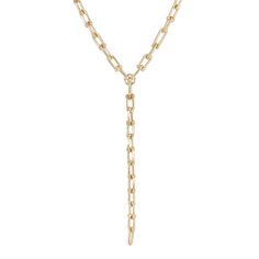 The Margaux Lariat is made from our U link chain, fastened with a with a custom U link Clasp. Material: Brass Plating: 10K Gold or Rhodium-Silver. Chain has a clear protective coating to prevent from quick wear and tarnishing. 4 Length Options: 16" with a 6" drop, 18” with a 5” drop, 24" with a 6" drop or 30" with a 6" drop U Links measure: 16mm Long x 7mm wide x 1.8mm thick Clasp Measures: 20mm Our jewelry is always handmade from sustainable materials in the USA. Gold-tone Lariat Chain Necklace, Everyday Lariat Chain Jewelry, Everyday Lariat Jewelry With Chain, Everyday Lariat Necklace With Chain, Yellow Gold Lariat Toggle Necklace With Chain, Formal Long Drop Delicate Chain Necklace, Modern Lariat Chain Jewelry, Formal Gold Lariat Chain Necklace, Classic Lariat Chain Jewelry