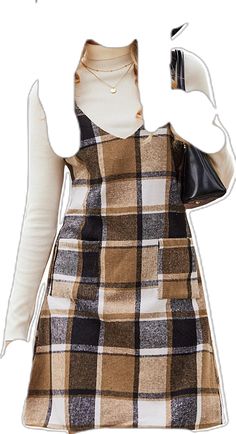 Sleeveless Plaid Dress With Pockets, Cotton Sleeveless Dresses For Fall, Sleeveless Dresses With Pockets For Fall, Casual Cotton Sleeveless Dress For Fall, Fall Dresses For Women, Green Plaid Dress, Red Plaid Dress, Womens Fall Dress, Fall Wear