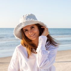 "Summer Hat Woman, Wide Brim Sun Hat, White Bucket Hat, Floppy Hat Woman, Sunhat Woman Hat with Brim, Woman Beach Hat, Brim Hat, Large Sun Hat, Cotton Sun Hat, Packable Sun Hat Women's Bucket Hat - unique fringe edge will complement every outfit whether a summer dress or swimsuit. Foldable & packable sun hats for women convenient to carry along, fits any handbag or backpack. This summer bucket casual hat is great for any summer outdoor activity - beach, traveling, vacation. Material: skin-fr Brimmed Bucket Hat For Beach Season, Flat Brim Bucket Hat For Vacation, Beach Season Bucket Hat With Curved Brim, White Brimmed Coastal Hat, White Coastal Brimmed Hat, White Brimmed Bucket Hat For Warm Weather, Spring Coastal Style Bucket Sun Hat, Solid Color Beach Bucket Hat With Curved Brim, Bucket Hat With Upf 50+ For Beach Season